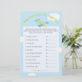Papier Baby shower d'avion Retro Devis au juste prix jeu (Debout devant)