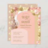Papier Baby shower de ballon bouho budget (Devant / Derrière)