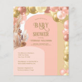 Papier Baby shower de ballon bouho budget (Devant)