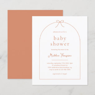 Papier Baby shower de béquille en ruban en terre cuite à 