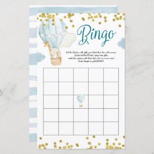 Papier Baby shower de Bingo Hot Air Balloon Jungle