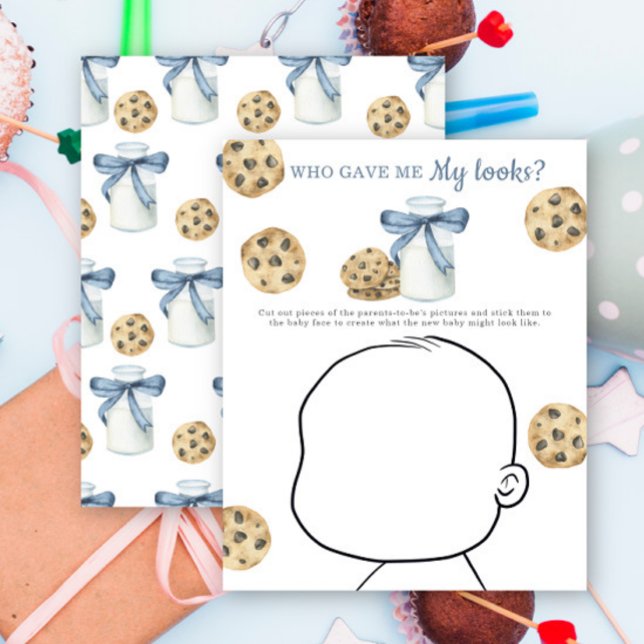 Papier Baby shower de biscuits au lait Qui m'a donné Mon  (Créateur téléchargé)
