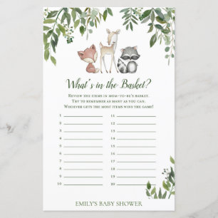 Papier Baby shower de bois - Whats dans le panier