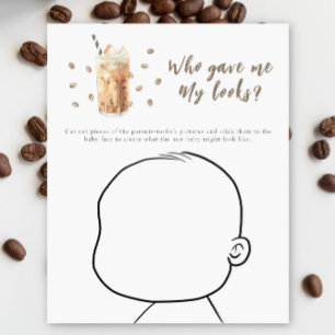 Papier Baby shower de café glacé - Qui m'a donné mes rega