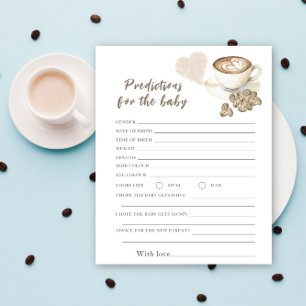 Papier Baby shower de café - prédictions et conseils bébé
