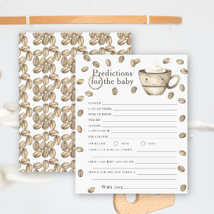 Papier Baby shower de café - prédictions et conseils bébé
