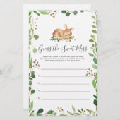 Papier Baby shower De Cerfs Devine Le Mess Doux (Devant / Derrière)