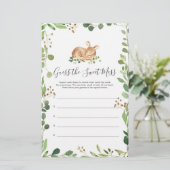 Papier Baby shower De Cerfs Devine Le Mess Doux (Debout devant)