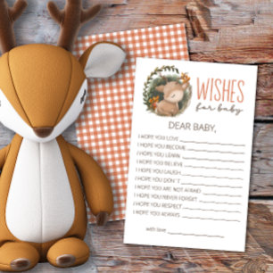 Papier Baby shower de cerfs en traîneau de bois Voeux pou