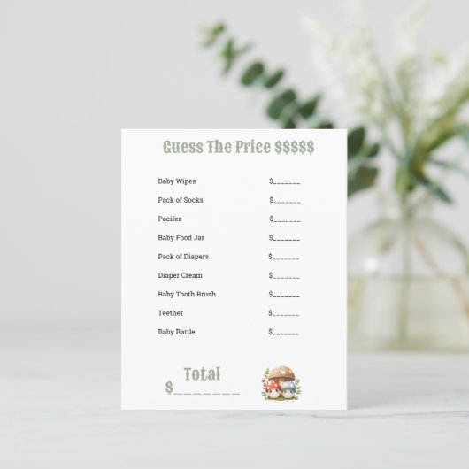 Papier Baby shower de champignons Articles pour bébés Dev (Debout devant)