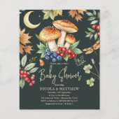 Papier Baby shower de champignons des bois Invitation bud (Devant)