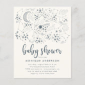 Papier Baby shower de constellation de nuit étoilée (Devant)