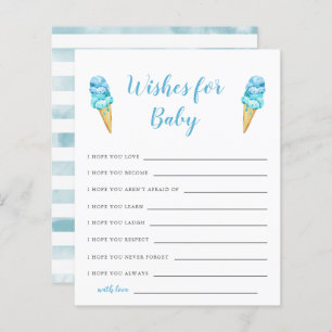 Papier Baby shower de crème glacée bleue Wives for Baby C