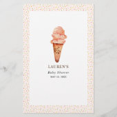 Papier Baby shower de crème glacée Devinez Qui jeu (Dos)