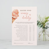 Papier Baby shower de crème glacée Devinez Qui jeu (Debout devant)