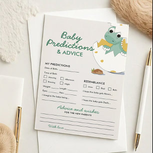 Papier Baby shower de dinosaures mûres Prédictions et con
