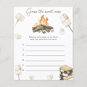 Papier Baby shower de feu de camp Guess le jeu de la paga