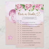 Papier Baby shower de fille ours en peluche au-dessus ou  (Devant / Derrière)