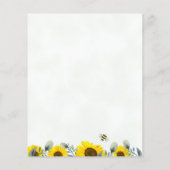 Papier Baby shower de fleurs de soleil de Can Bee Invitat (Dos)