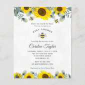 Papier Baby shower de fleurs de soleil de Can Bee Invitat (Devant)