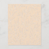 Papier Baby shower de fleurs orange Little Cutie Budget (Dos)