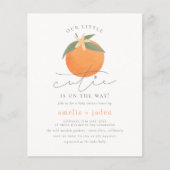 Papier Baby shower de fleurs orange Little Cutie Budget (Devant)