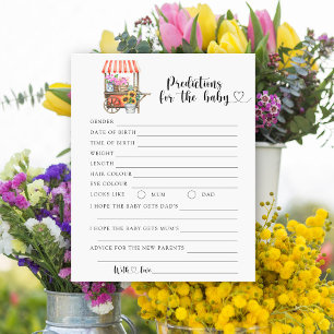 Papier Baby shower de fleurs - prédictions et conseils po