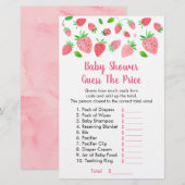 Papier Baby shower De Fraise Devine Le Jeu De Prix (Devant / Derrière)
