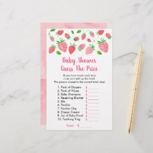 Papier Baby shower De Fraise Devine Le Jeu De Prix