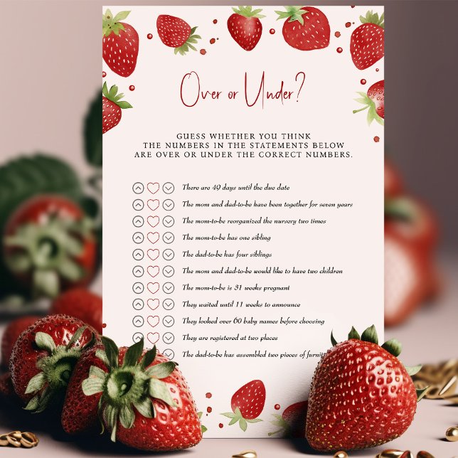 Papier Baby shower de fraises de plus ou moins? (Créateur téléchargé)