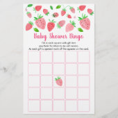 Papier Baby shower de fraises vertes Bingo Jeu (Devant)