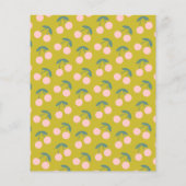 Papier Baby shower de fruits de cerisier rose pâle (Dos)