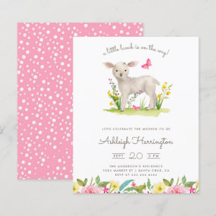 Papier Baby shower de l'agneau d'aquarelle budgétaire