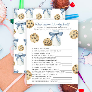 Papier Baby shower de lait - Qui connaît papa meilleur je