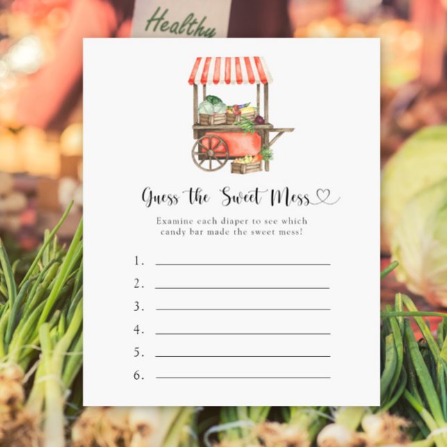 Papier Baby shower de légumes - Devinez la douceur (Créateur téléchargé)