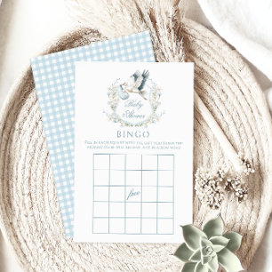 Papier Baby shower de livraison de la cigogne bleue migno