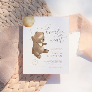 Papier Baby shower de l'ours neutre selon le sexe dans le