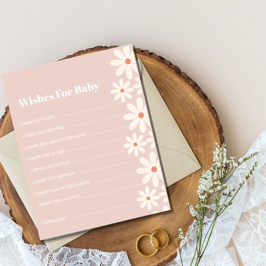 Papier Baby shower de marguerite rose pour bébé