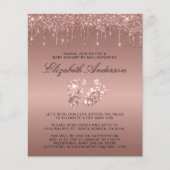 Papier Baby shower de Parties scintillant Gold Rose Budge (Devant)