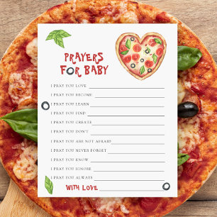 Papier Baby shower de pizza - Prières pour bébé