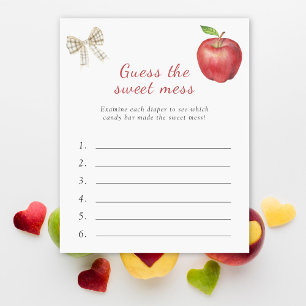 Papier Baby shower de pomme - Devinez la douceur
