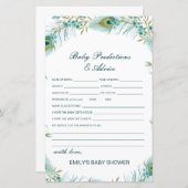 Papier Baby shower de prédiction et de conseils pour bébé (Devant / Derrière)