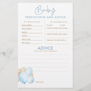 Papier Baby shower de prédictions et conseils pour bébés