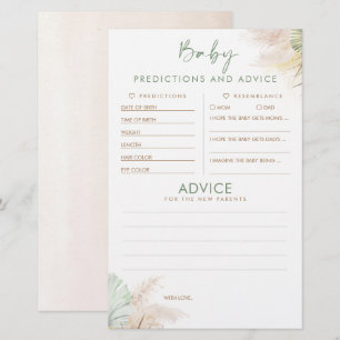 Papier Baby shower de prédictions et conseils pour bébés