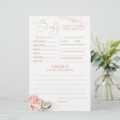 Papier Baby shower de prédictions et conseils pour bébés  (Debout devant)