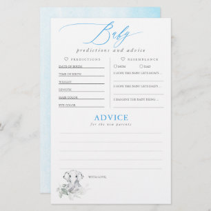Papier Baby shower de prédictions et conseils pour bébés