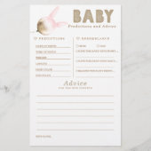 Papier Baby shower de prédictions et conseils pour bébés  (Devant)