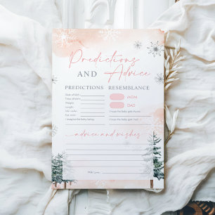 Papier Baby shower de prédictions et conseils pour bébés 