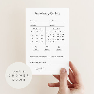 Papier Baby shower de prédictions et conseils pour bébés