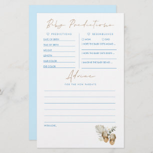 Papier Baby shower de prédictions et conseils pour bébés